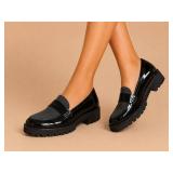 Via Spiga Garden Black Gray Loafers Size 8M New
