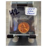 1957 Lincoln Wheat Cent Gem Proof