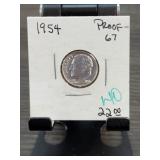 1954 Roosevelt Dime Proof 67