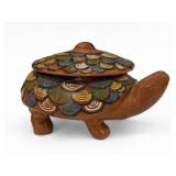 Glazed Ceramic Turtle Lidded Dish