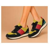 Fendi Colorblock Suede and Canvas Sneakers Sz 39