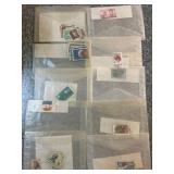 Worldwide Postage Stamps in Envelopes