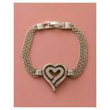 Brighton Silver-Tone Heart Bracelet