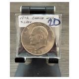 1972 Eisenhower Dollar Choice Unc T-1 Rev