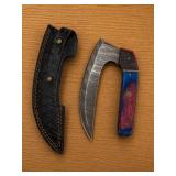Curved Blade Knife with Sheath