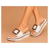 Sam Edelman Ariane Ivory Leather Sandals 8M