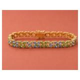 Joan Rivers Gold Tone Bracelet with Colored S