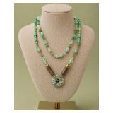 Jade and Mixed Gemstone Beaded Necklace