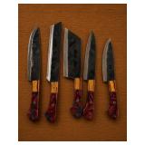 5 Damascus Steel Chef Knives