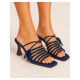 New Vince Camuto Satin Heeled Sandals, 8M New