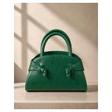 Muji Green Leather Handbag