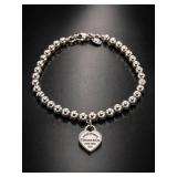 Tiffany & Co. Sterling Silver Heart Tag Bead