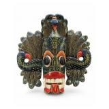 Sri Lankan Painted Wooden Peacock Mask