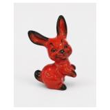 Corlendorf Red Ceramic Bunny Figurine