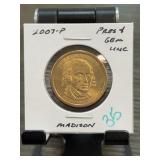 2007-P James Madison Presidential $1 Coin