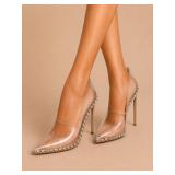 Steve Madden Vyper Clear Heels Size 8