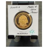 2007-S James Madison $1 Gem Proof Coin