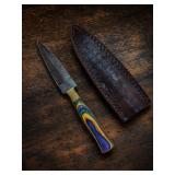 Damascus Steel Knife with Sheath