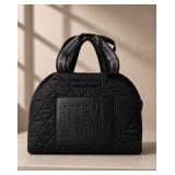 Steve Madden Black Quilted Duffle Bag