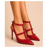 Valentino Garavani Red Patent Rockstud Heels