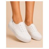 Keds Triple CVO Eyelet Cream Sneakers, Size 8 New