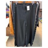Potter's Pot Black Snap-Side Pants, Large