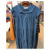 Lucky Brand Blue Button-Front Dress XL