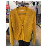 BP. Yellow Knit Cardigan, Size Small