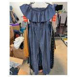 Womenï¿½s Off-Shoulder Blue Jumpsuit, 2XL