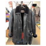 Wilsons Black Leather Jacket, Medium