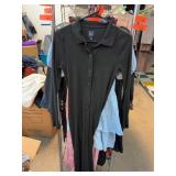 GAP Black Ribbed Button-Down Dress XS