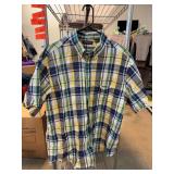 Roundtree & Yorke Large Plaid Short Sleeve