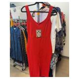 Boohoo Red Sleeveless Bodycon Dress Size 4