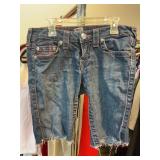True Religion Denim Shorts Size 27