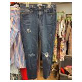 Paige Distressed Blue Jeans, Size 27