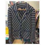 Phase Eight Navy Striped Blazer Size 10