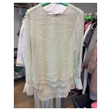 Topshop Sheer Long Sleeve Blouse, Size 4
