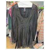 Lipsy London Black Pleated Dress, Size 6