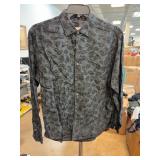Italia 1958 Black Paisley Button-Up Shirt