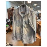 TOPSHOP Light Wash Denim Shirt, Size 6