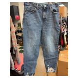 Topshop Mom Fit Distressed Jeans 30x30