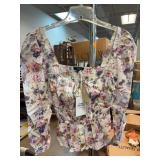 J.Crew Floral Print Blouse, Size 4