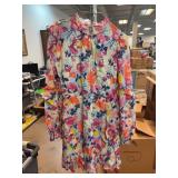 BANJANAN Floral Long Sleeve Dress, Size S