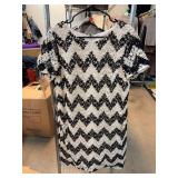 Talbots Black and White Lace Dress, Size 14