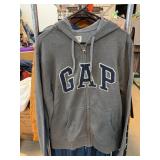 GAP Gray Zip-Up Hoodie, Size Medium