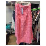 Topshop Pink Gingham Skirt, Size 4