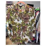 Topshop Floral Sheer Blouse, Size 4