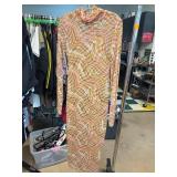 AFRM Long Sleeve Optical Print Dress, Size M