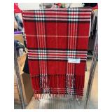 Preston & York Red Plaid Acrylic Scarf