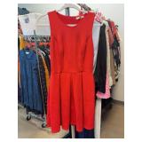 Oasis Red Sleeveless Dress Size 12